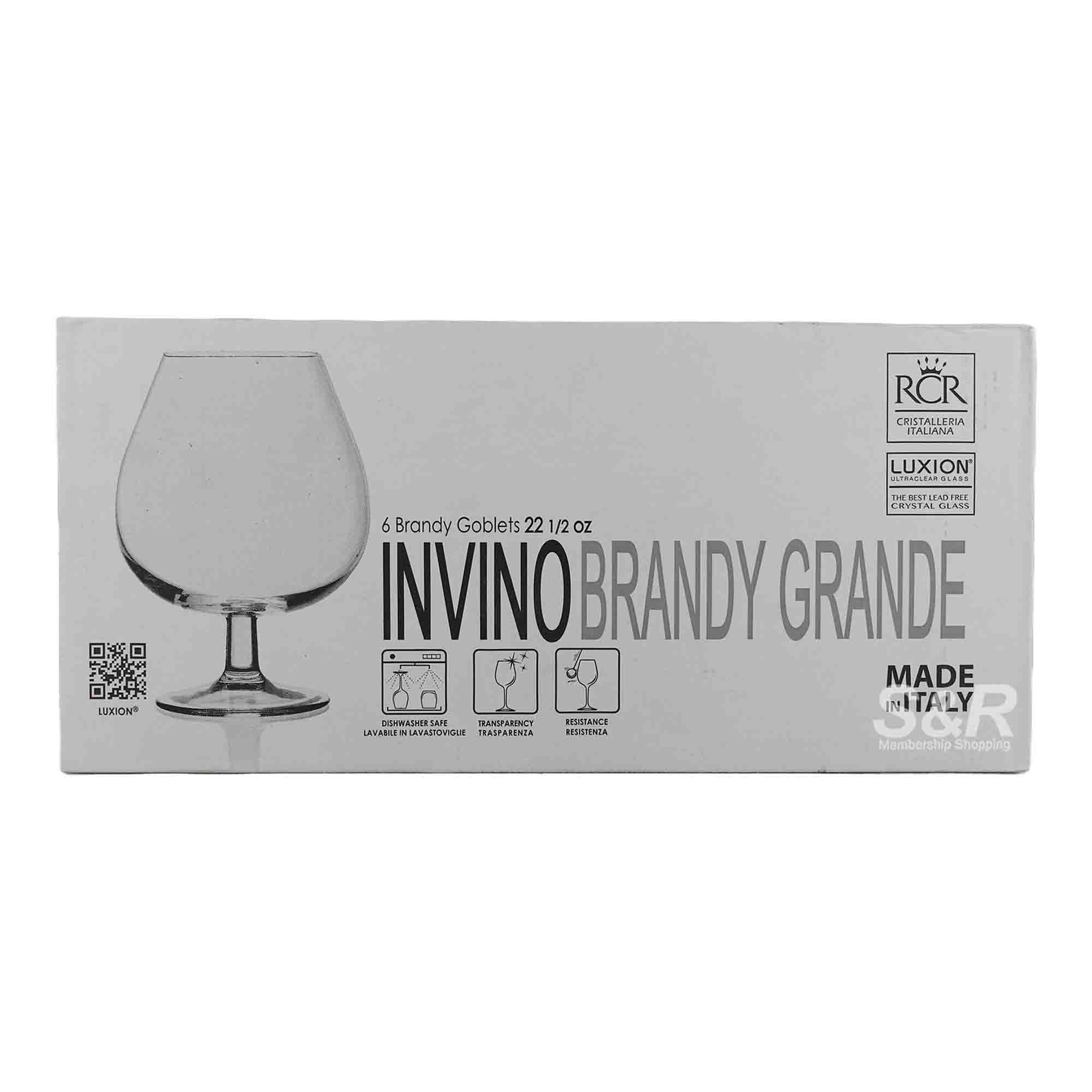 RCR Crystal Invino Brandy Glasses (370mL x 6pcs)